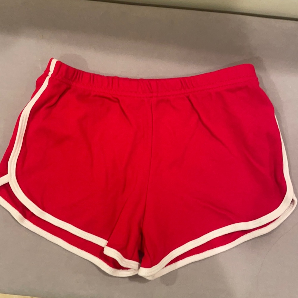 American apparel red shorts